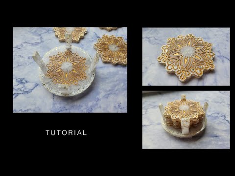 Golden Winter Snowflake Coaster ❄️