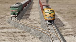 Trains vs Impossible Zig Zag Tracks 58 – BeamNG.drive | BeamNG High Speed screenshot 1