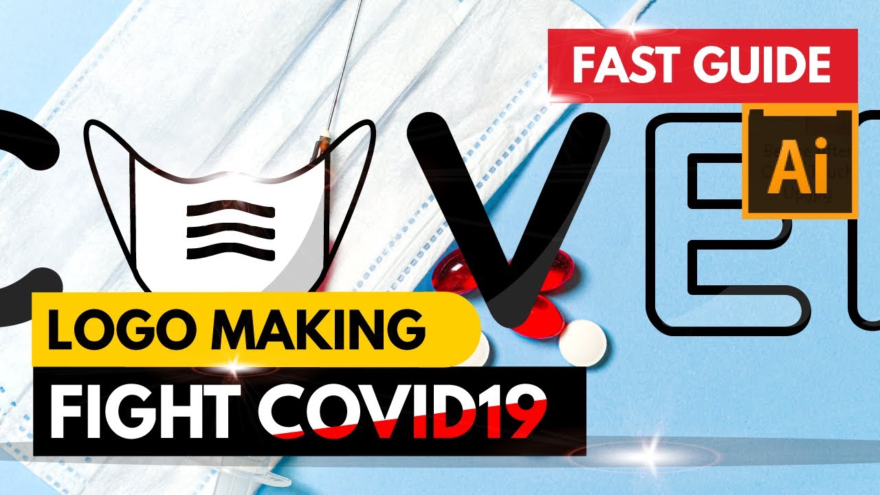 HOW TO MAKE ICONIC LOGO FROM A TYPEFACE (A TRIBUTE TO COVID19)(SPEED VERSION)