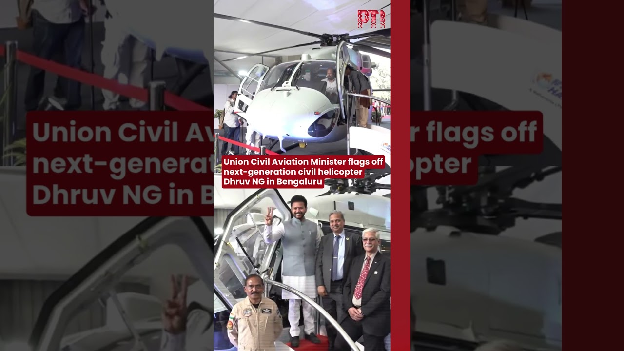 Union Civil Aviation Minister flags off next-generation civil helicopter Dhruv NG in Bengaluru