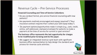 Revenue Cycle Management for CAHs