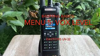 Menu 5: VOX Level on the #Baofeng UV32 #HamRadio #GMRS #FRS #UHF #VHF #EDC #SHTF
