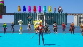 Gta 5 Epic Ragdolls: Red Spiderman Vs Red Minion Vs Green Minion Euphoria Physics & Funny Fails