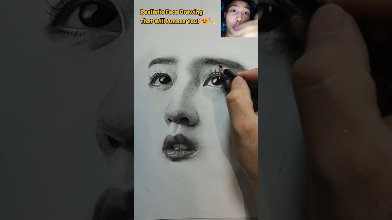 Realistic Face Drawing That Will Amaze You! 😍✏️