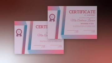 Free Certificate Design Make a Pastel Gradient Achievement Certificate for Free using VP InfoART