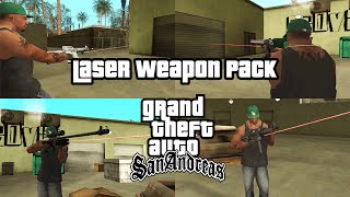 GTA San Andreas Laser Weapon Pack Mod Showcase Gameplay