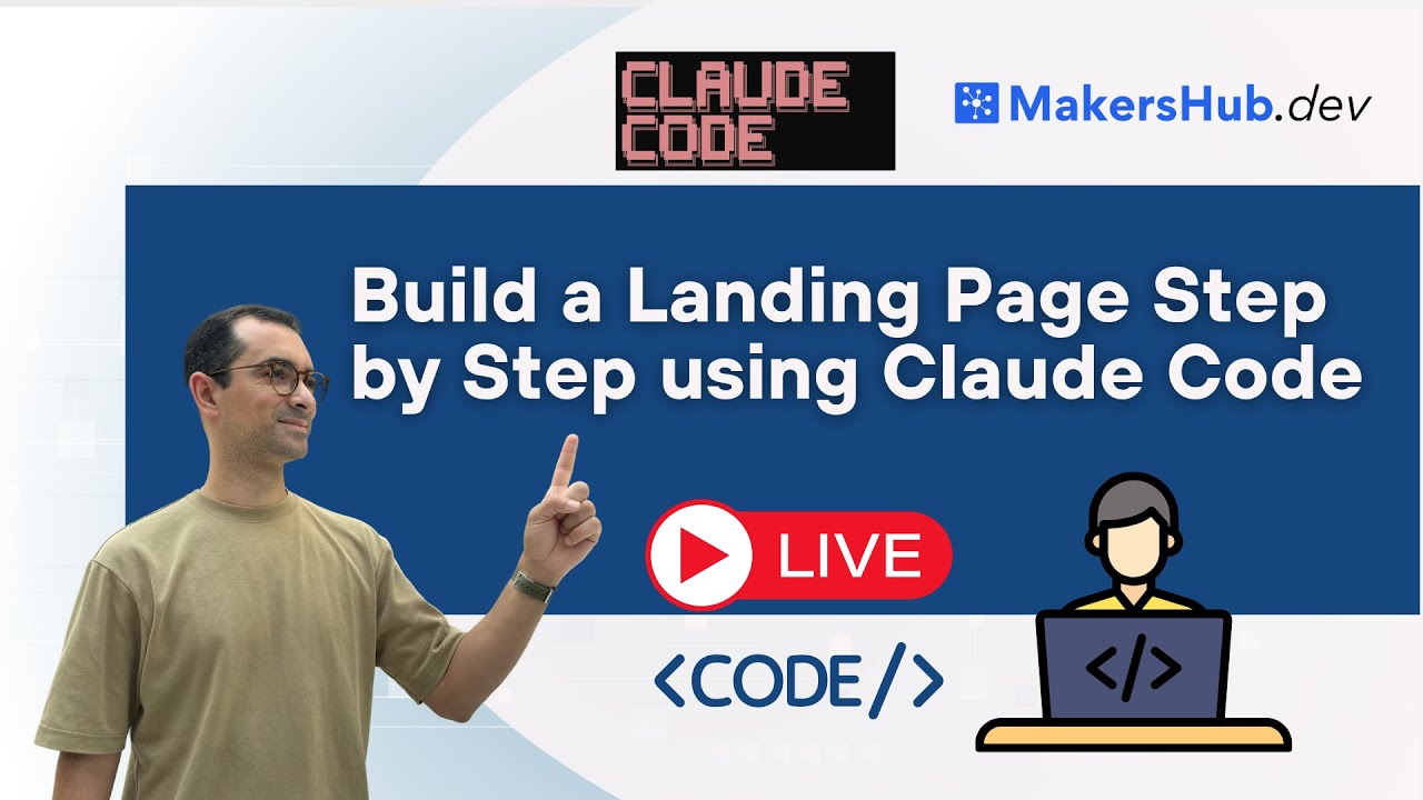 Build a Complete Landing Page with AI - Claude Code Live Tutorial - YouTube
