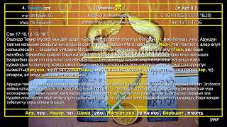 4. 38 Корах 6 (קֹרַח) Корах (Таз, Жылмакай) С 16:1-18:32 (17:10-18:20)