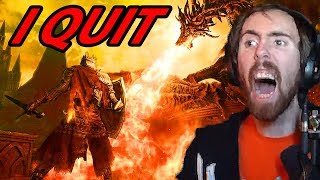 Asmongold RAGE QUITS Dark Souls Breaking DEATH RECORDS - Day 1