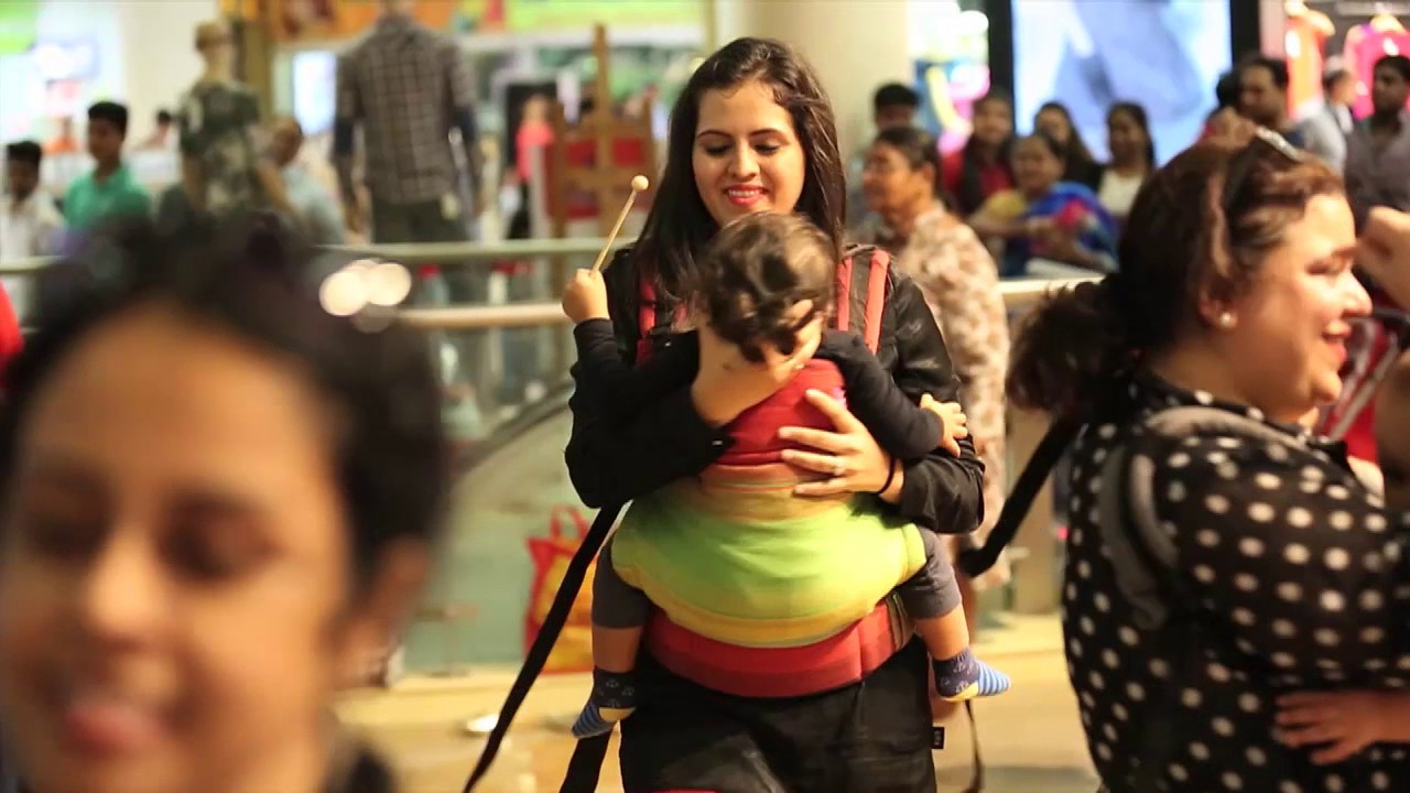 Babywearing Flashmob by Anmol Baby Carriers & BabyFitJoy - International Babywearing Week 2016