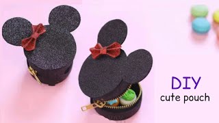 HOW TO MAKE PENCILCASE | CRAFTS IDEAS | CRAFTS EASY | MICKEY MOUSE| DIY GIFT POUCH