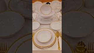 Luxury Gold-Rim Bone China Dinnerware | Elegant Table Setting Ideas 🍽️