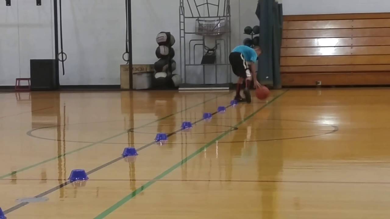 11 year old Basketball Dribbling cone weave YouTube
