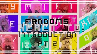 ✰Fandoms react to ⓔⓐⓒⓗⓞⓣⓗⓔⓡ✰: Introduction Pt 2 // PUT IN 2X SPEED // Credits in Descript