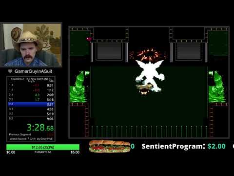 Gremlins 2 NES speedrun in 8:41 by Arcus