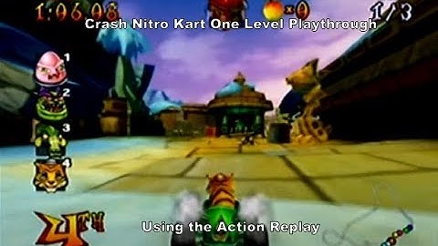 Crash Nitro Kart Nitro Cup One Level Playthrough using the Action Replay for Gamecube :D #Nintendo