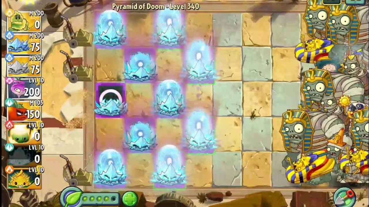 pvz2 pyramid of doom level 340 - YouTube