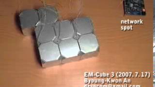 EM-Cube: Cube-shape, Self-Reconfigurable Robots Sliding on Structure Surface (Sliding)