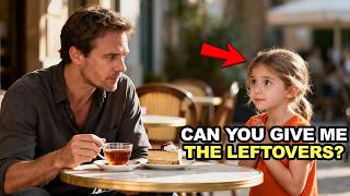 “SIR, CAN I EAT YOUR LEFTOVER CAKE” A BEGGAR GIRL ASKS — THE COLD MILLIONAIRE FREEZES