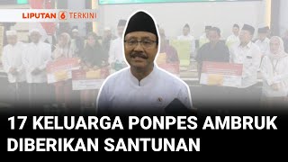 Mensos Saifullah Yusuf Serahkan Santunan pada 17 Korban Runtuhnya Musala Pondok Pesantren Al-Khoziny