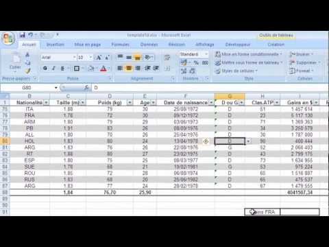 Excel 2007 Tutorial 13 - Automatically sum cells
