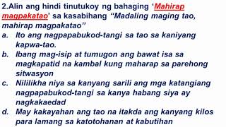 G10 MODYUL 1 ANG MGA KATANGIAN NG PAGPAPAKATAO