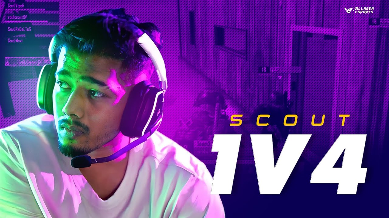 Soul SCOUT 1v4 Super Clutch against PUSHERS 🔥 in Villager Esports Scrims ~ Highlights 