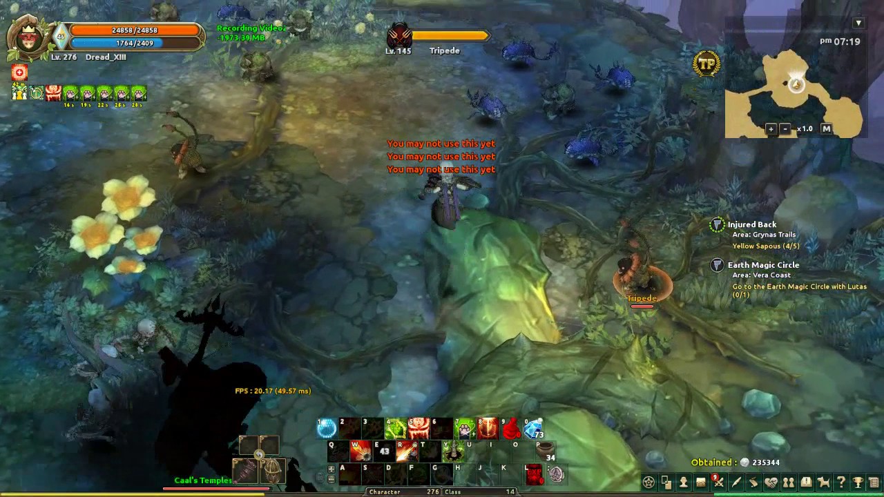 Tree of Savior Solo Necromancer vs Hollow Thorn Forest Lv 145 iDungeon