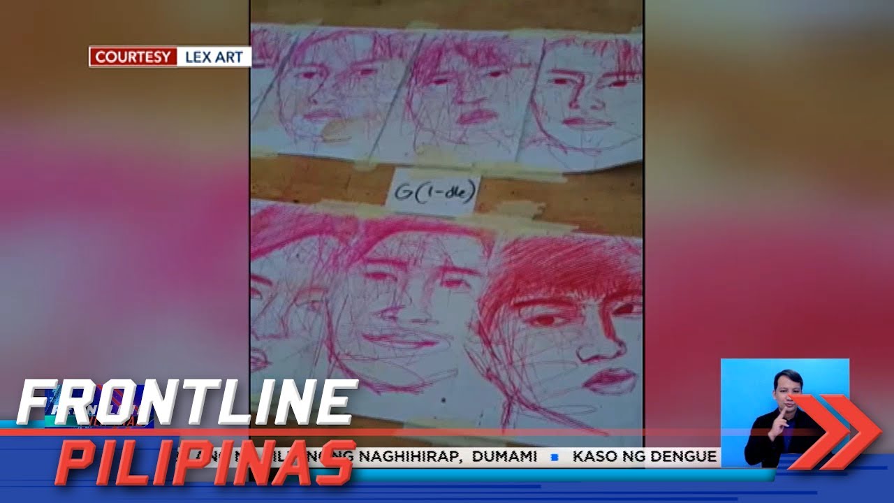 Pinoy artist, gumuhit ng 100 portraits ng K-pop idols nang sabay-sabay