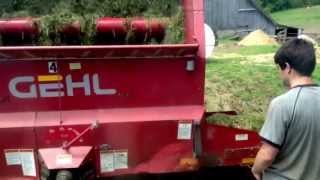 Unloading Haylage into a Silo