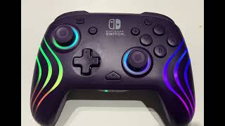 PDP Afterglow Wave Wireless Controller for Nintendo Switch RGB Effects