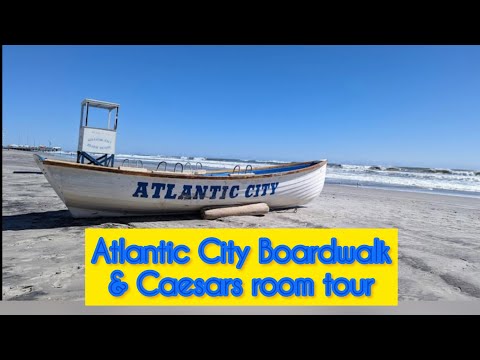 ATLANTIC CITY BOARDWALK (longest in the world) and CAESARS ROOM TOUR | VEGAS ETC Travel