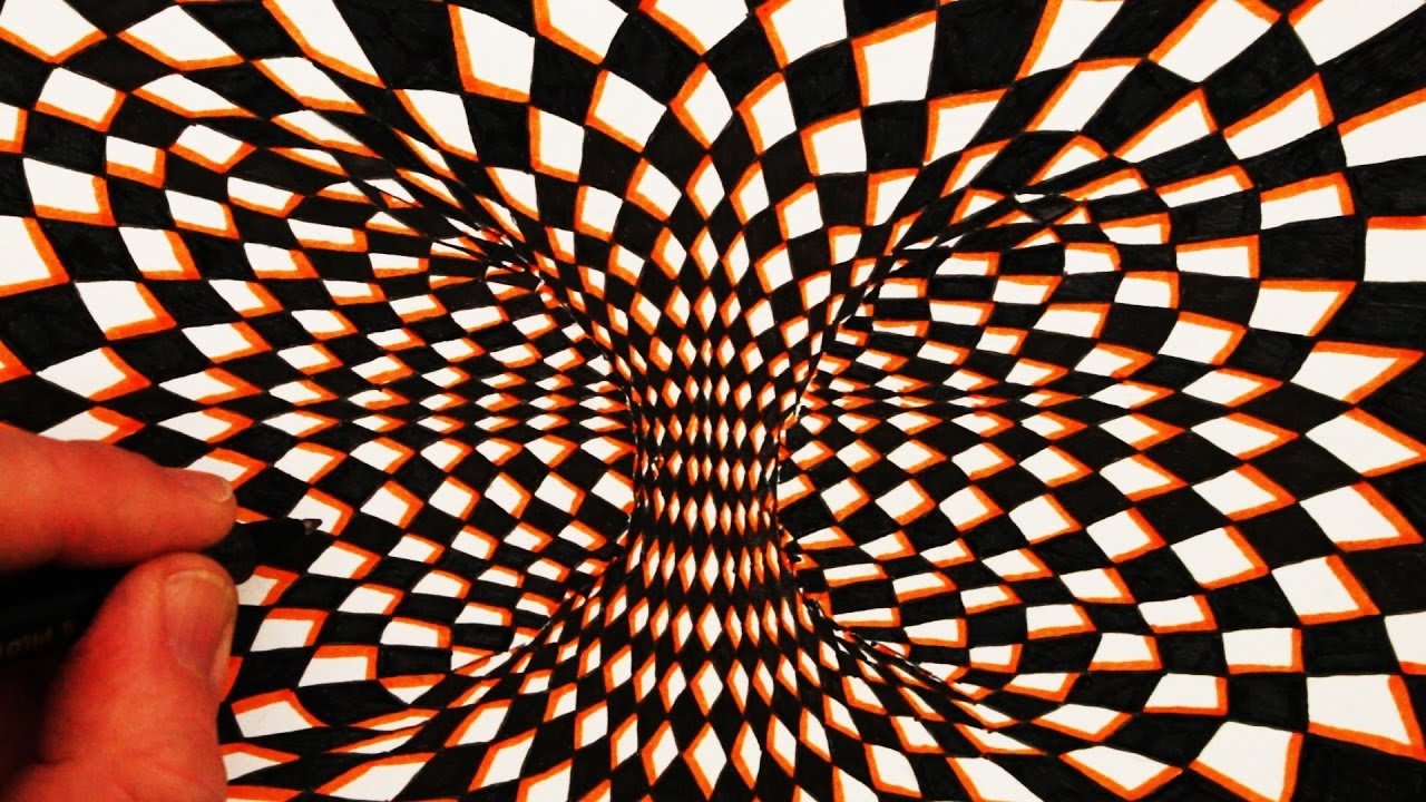 How to Draw a 3D Moving Optical Illusion - YouTube