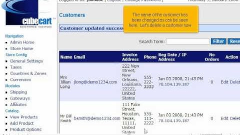 How to manage your customers in CubeCart - CubeCart (cube cart) Video Tutorials