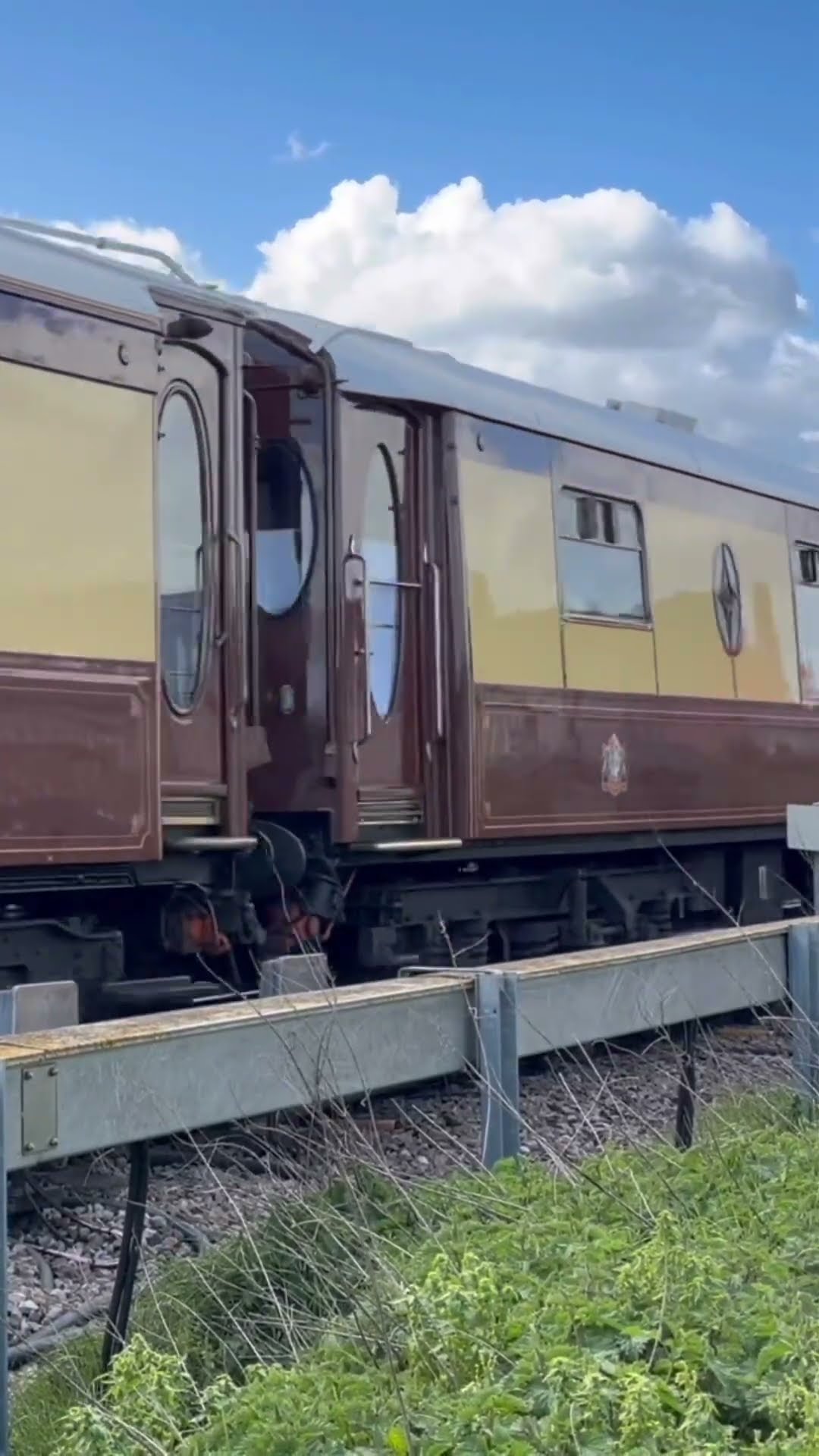 SR merchant navy 35028 'clan line' passing over Gillingham