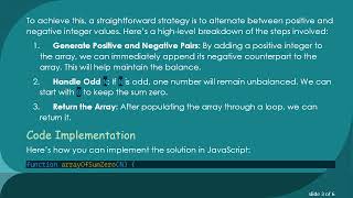 How to Generate N Numbers in an Array that Sum to 0