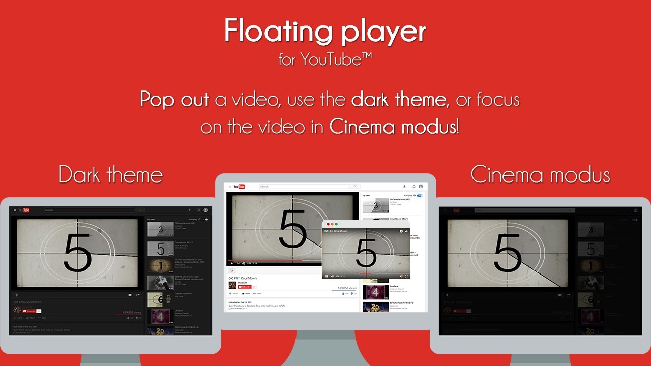Floating player for YouTube™ | Popout | Darktheme & more! - YouTube
