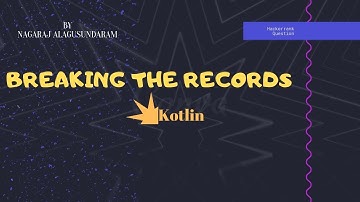 Breaking The Records - Kotlin (Hackerrank)