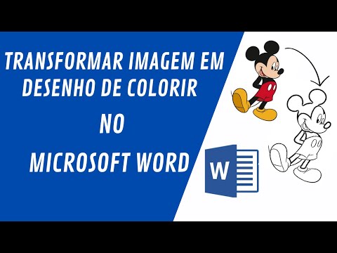 Transformar imagem de desenho para desenho de colorir usando o Microsoft Word