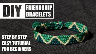 Zigzag Chain Alternating Friendship Bracelets Step by Step Tutorial | Easy Tutorial for Beginner