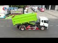 Dongfeng 4x2 5-10ton Automatic loading Hook Arm Detachable bin Garbage Truck #garbagetruck