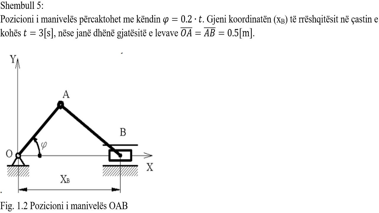Detyra 1.5 - Kinematikë (Kinematika e pikës)