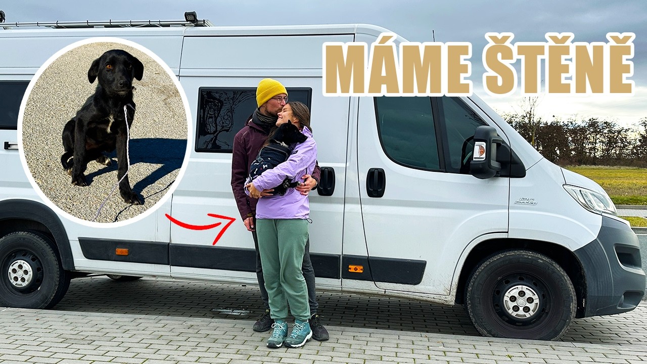 ZACHRÁNILI jsme OPUŠTĚNÉ ŠTĚNĚ v ŘECKU! Necháme si ho?🤔 [vanlife]