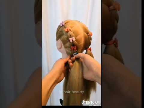 Uşaqlar üçün şirin saç düzümü.Çocuklar için saç yapımı.Hair style for kids