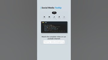 💬 Social Media Tooltip 2025! ✨ | Trendy Design with JS in 60 Seconds