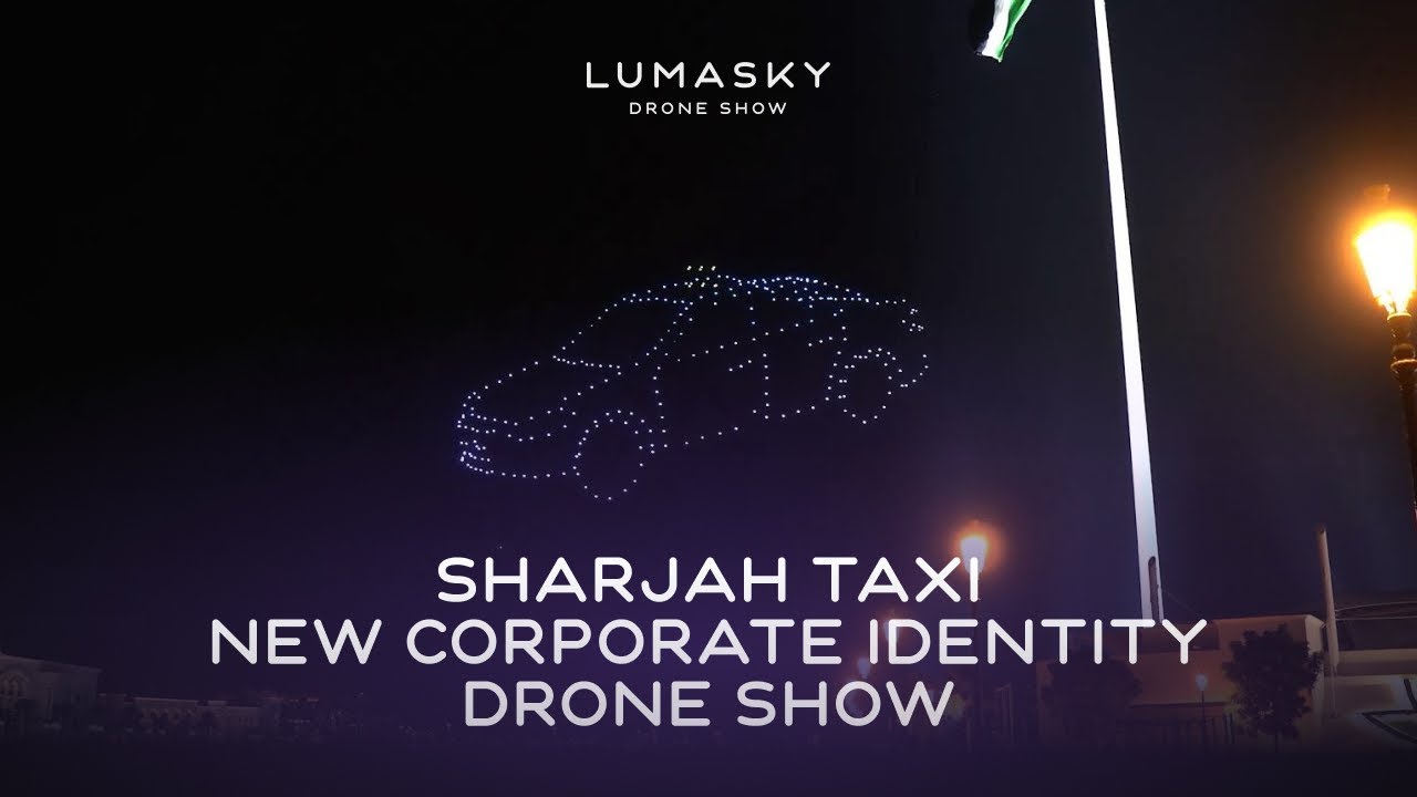 300-drones-in-a-spectacular-drone-show-for-sharjah-taxi-youtube