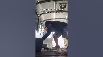 Quickest way to remove floors in a Skoolie or school bus