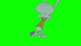 Squidward running infinite LOOP Spongebob Green Screen