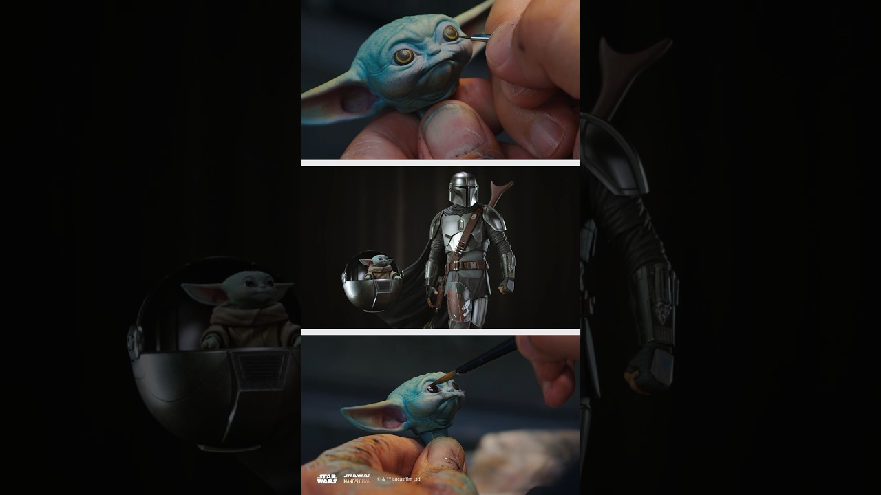 Painting a HUGE Mandalorian & Grogu Statue  🤯
