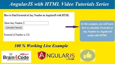 How to Find Factorial of Any Number in AngularJS with HTML | Hindi | Learn AngularJS HTML